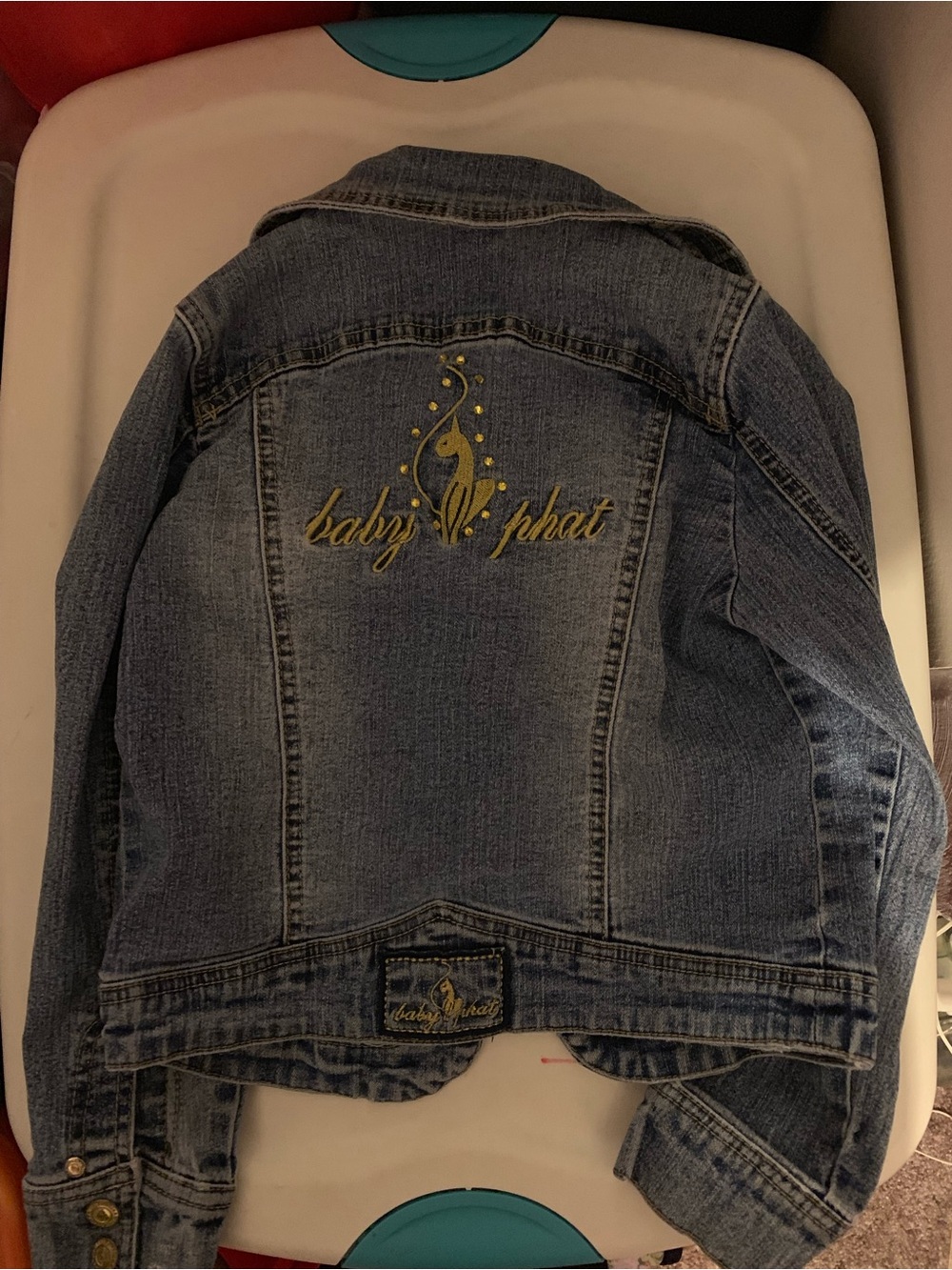 Baby Phat Denim Jacket - Light Blue with Black Label